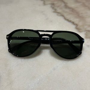 Persol 3235s Men’s Black Aviator Sunglasses